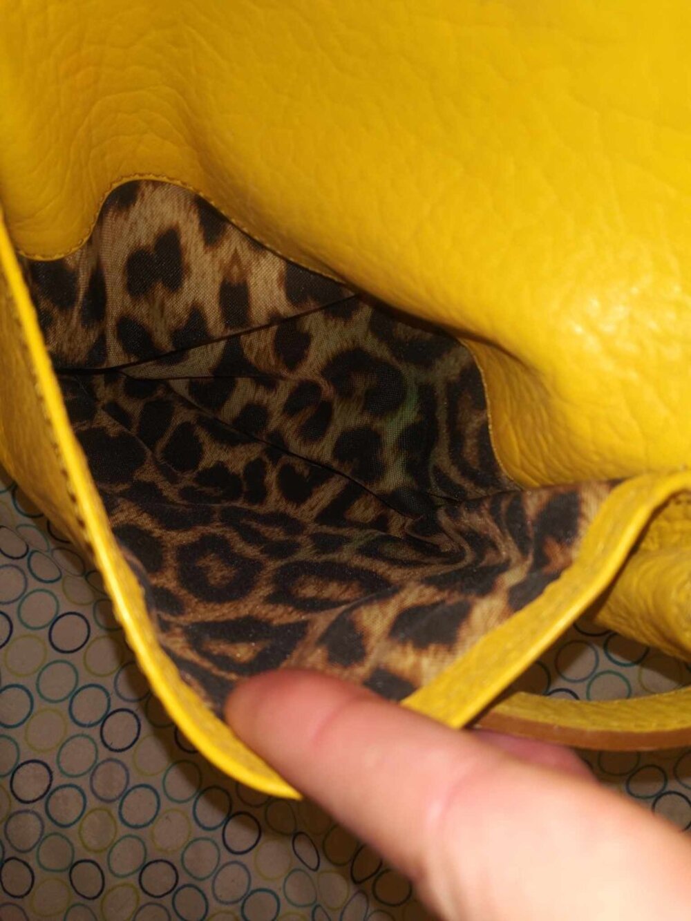 Plinio Visona yellow leather Italy shoulder bag - Picture 9 of 9